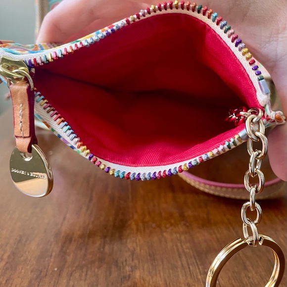 Vintage Dooney & Bourke Rainbow Zipper Scribble Shoulder Bag Wristlet Set Y2K - Picture 16 of 16